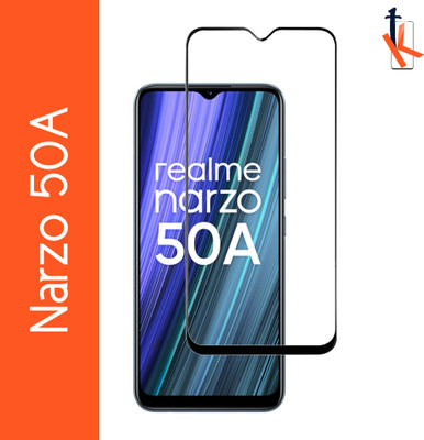 TCartoHUB Edge To Edge Tempered Glass for Realme Narzo 50A(Pack of 1)