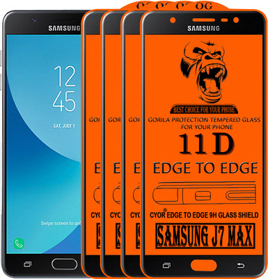 CYOR Edge To Edge Tempered Glass for Samsung Galaxy J7 Max(Pack of 4)