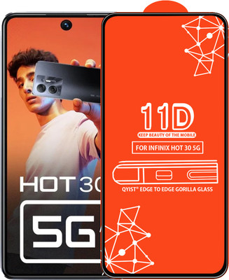 Qyist Edge To Edge Tempered Glass for Infinix Hot 30 5G(Pack of 1)