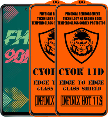 CYOR Edge To Edge Tempered Glass for INFINIX HOT 11S(Pack of 2)
