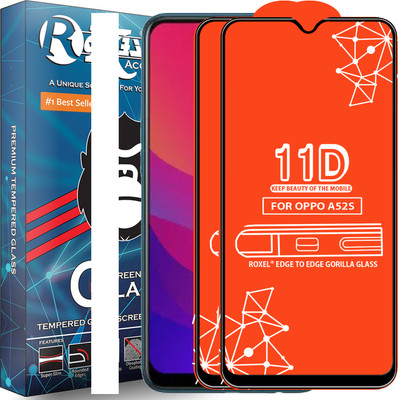 Roxel Edge To Edge Tempered Glass for Oppo A52S(Pack of 2)