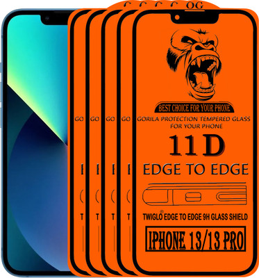 TWIGLO Edge To Edge Tempered Glass for IPHONE 13 PRO(Pack of 5)