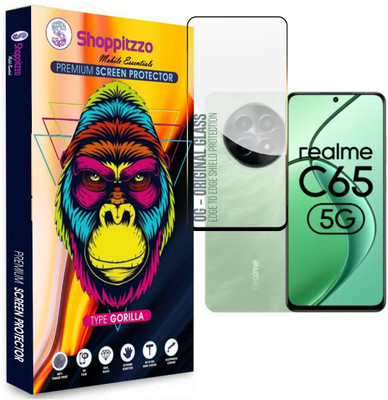 Shoppitzzo Edge To Edge Tempered Glass for Realme P1| Realme C65(6.67 Inch)(Pack of 1)