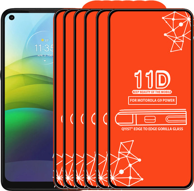 Qyist Edge To Edge Tempered Glass for MOTOROLA G9 POWER(Pack of 6)