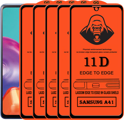 Laxdom Edge To Edge Tempered Glass for SAMSUNG GALAXY A41(Pack of 5)
