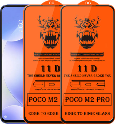 Forego Edge To Edge Tempered Glass for Poco M2 Pro(Pack of 2)