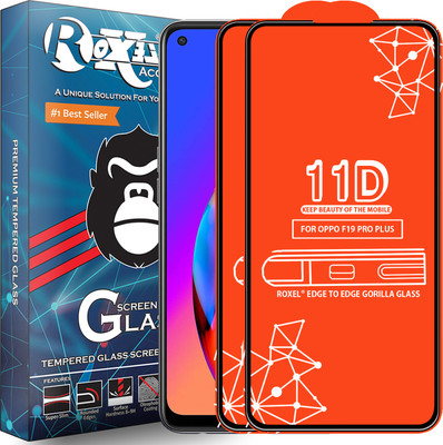 Roxel Edge To Edge Tempered Glass for Oppo F19 Pro Plus(Pack of 2)