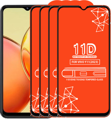 Roxel Edge To Edge Tempered Glass for Vivo Y11(2023)(Pack of 4)