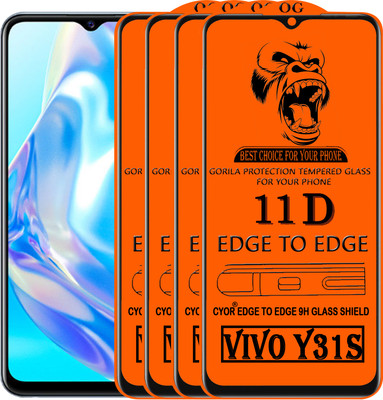 CYOR Edge To Edge Tempered Glass for VIVO Y31S(Pack of 4)