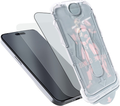 Smobix Edge To Edge Tempered Glass for iPhone 15 pro max EZEE FIX MATTE screen protector guard(Pack of 1)