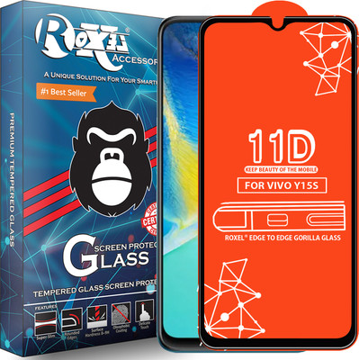 Roxel Edge To Edge Tempered Glass for Vivo Y15S(Pack of 1)