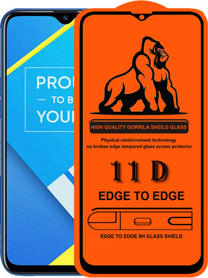 elevend Edge To Edge Tempered Glass for Realme C12(Pack of 1)