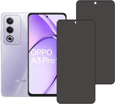 KARTRAY Edge To Edge Tempered Glass for Oppo A3 Pro 5G, Privacy Glass(Pack of 2)