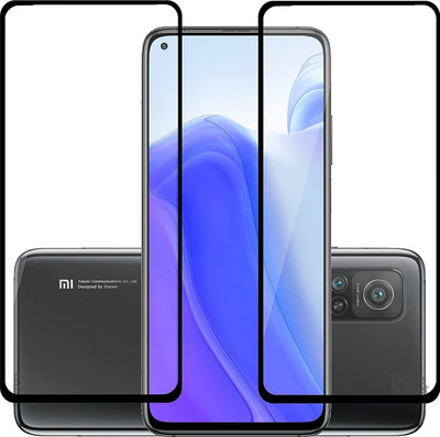 NIMMIKA ENTERPRISES Edge To Edge Tempered Glass for Xiaomi Mi 10T 5G D+ Tempered Glass(Pack of 2)