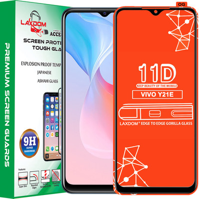 Laxdom Edge To Edge Tempered Glass for VIVO Y21E(Pack of 1)