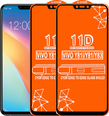 CYOR Edge To Edge Tempered Glass for VIVO Y81I(Pack of 2)
