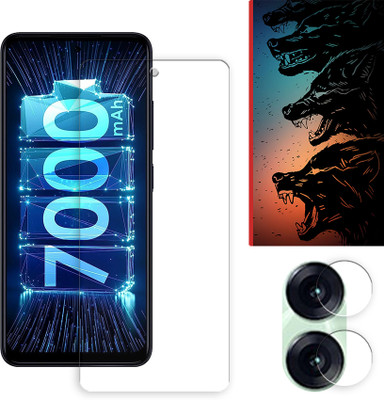 ARBAN Edge To Edge Tempered Glass for Itel P40 Plus 4G Tempered Screen Protector | Anti-Scratch | Edge to Edge Full Coverage | 9H Hardness ( 1 FRONT SCREEN GUARD + 1 CAMERA LENS PROTECTOR + 1 FREE BACK EMBOSSED SKIN061 )(Pack of 1)
