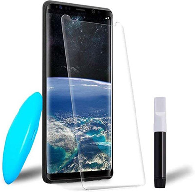 ALFA URBAN Edge To Edge Screen Guard for Samsung Galaxy S8 UV Tempered Glass Advanced Border-Less Full Edge to Edge UV Screen Protector (with Installation kit)(Pack of 1)