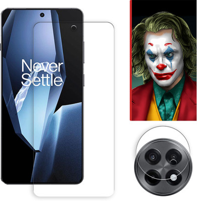 ARBAN Edge To Edge Tempered Glass for OnePlus Ace 5 5G Tempered Screen Protector | Anti-Scratch | Edge to Edge Full Coverage | 9H Hardness ( 1 FRONT SCREEN GUARD + 1 CAMERA LENS PROTECTOR + 1 FREE BACK EMBOSSED SKIN026 )(Pack of 1)