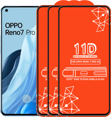 Qyist Edge To Edge Tempered Glass for Oppo Reno 7 Pro 5G(Pack of 3)