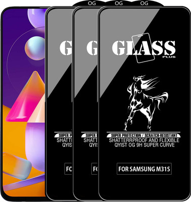 Qyist Edge To Edge Tempered Glass for SAMSUNG GALAXY M31S(Pack of 3)