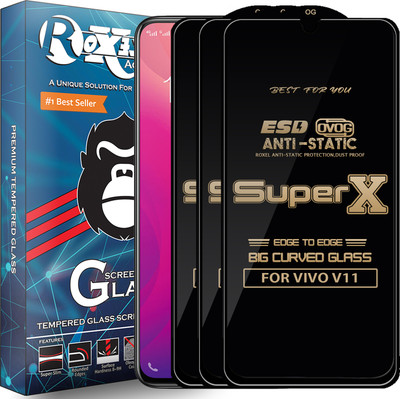 Roxel Edge To Edge Tempered Glass for VIVO V11(Pack of 3)