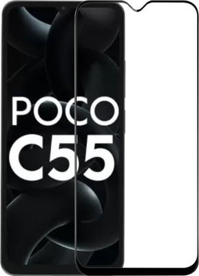 DSCASE Edge To Edge Tempered Glass for POCO C55(Pack of 1)