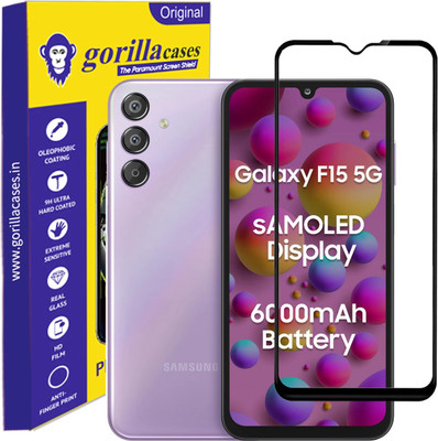 Gorilla Cases Edge To Edge Tempered Glass for Samsung Galaxy F15 5G, Samsung Galaxy F15(Pack of 1)