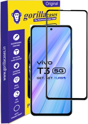 Gorilla Cases Edge To Edge Tempered Glass for Vivo T3 5G(Pack of 1)