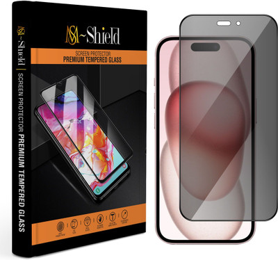 MS-Shield Edge To Edge Tempered Glass for Apple iPhone 15(Pack of 1)
