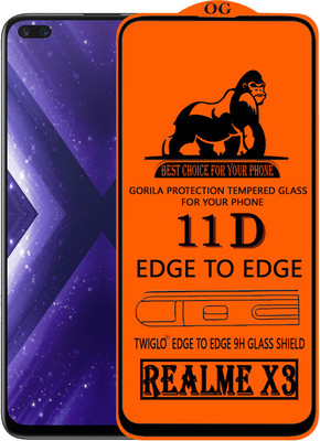 TWIGLO Edge To Edge Tempered Glass for REALME X3(Pack of 1)