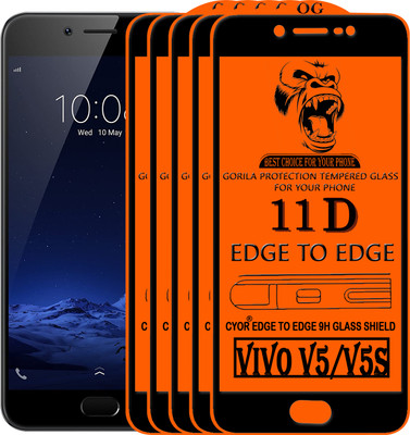 CYOR Edge To Edge Tempered Glass for Vivo V5(Pack of 5)