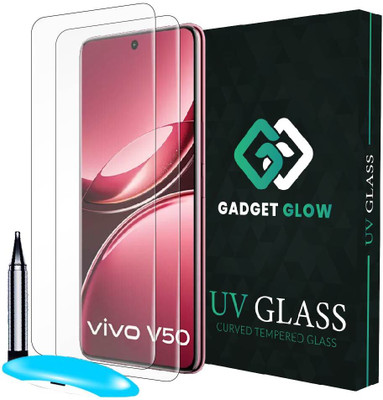 Gadget Glow Edge To Edge Tempered Glass for Vivo V50 5G, Vivo V50(Pack of 2)