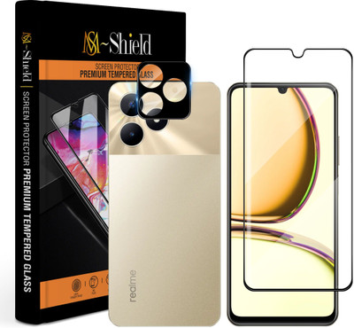 MS-Shield Edge To Edge Tempered Glass for Realme C53, With Camera Lens Protector(Pack of 1)