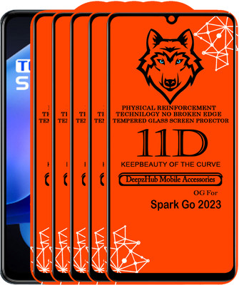 DeepzHub Edge To Edge Tempered Glass for Tecno Spark Go 2023(Pack of 5)