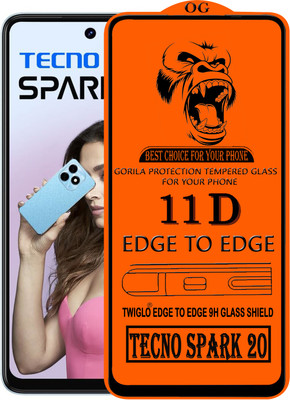 TWIGLO Edge To Edge Tempered Glass for TECNO SPARK 20(Pack of 1)