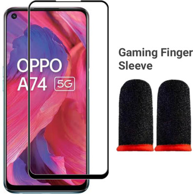 JAI CHARAN Edge To Edge Tempered Glass for OPPO A74 5G(Pack of 2)