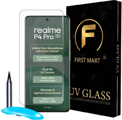 FIRST MART Edge To Edge Tempered Glass for Realme P4 Pro 5G, Realme P4 Pro(Pack of 1)
