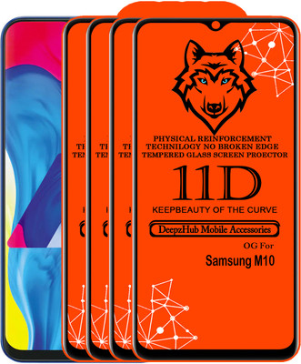 DeepzHub Edge To Edge Tempered Glass for Samsung Galaxy M10(Pack of 4)