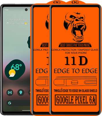 TWIGLO Edge To Edge Tempered Glass for GOOGLE PIXEL 6A(Pack of 3)