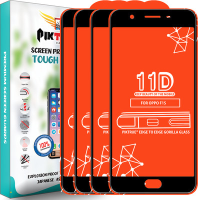PikTrue Edge To Edge Tempered Glass for Oppo F1s(Pack of 4)