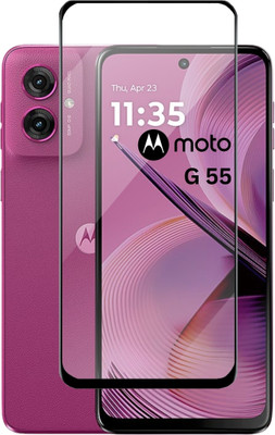 MAAMAJISAMOBILE Edge To Edge Tempered Glass for Moto G55 5G(Pack of 1)