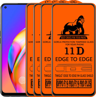 TWIGLO Edge To Edge Tempered Glass for OPPO F19 PRO PLUS 5G(Pack of 4)