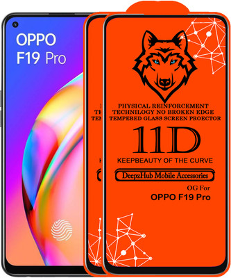 DeepzHub Edge To Edge Tempered Glass for OPPO F19 Pro(Pack of 2)
