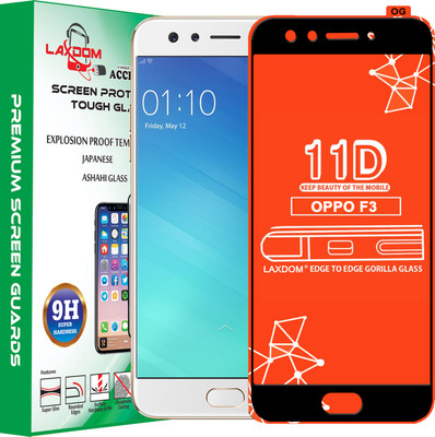 Laxdom Edge To Edge Tempered Glass for Oppo F3(Pack of 1)