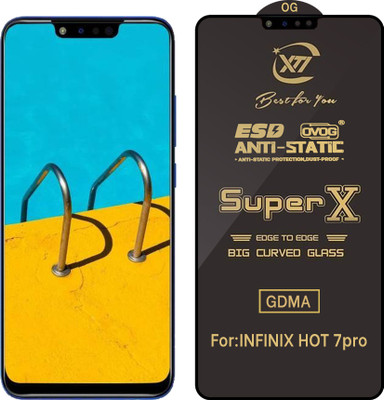 GDMA Edge To Edge Tempered Glass for Infinix Hot 7 Pro(Pack of 1)