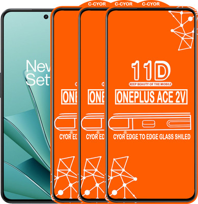 CYOR Edge To Edge Tempered Glass for ONEPLUS ACE 2V(Pack of 3)