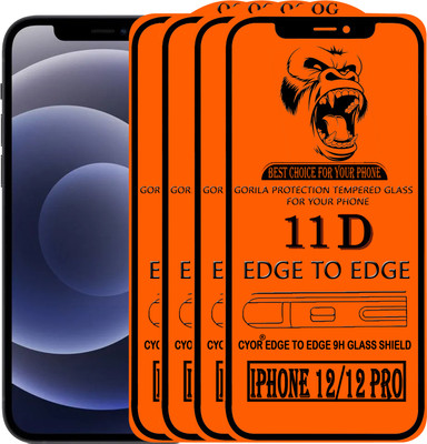CYOR Edge To Edge Tempered Glass for IPHONE 12(Pack of 4)