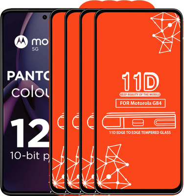 Qyist Edge To Edge Tempered Glass for Motorola G84(Pack of 4)