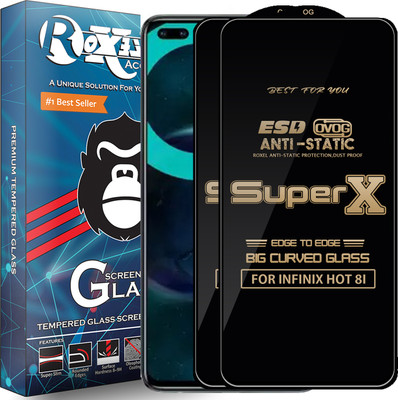 Roxel Edge To Edge Tempered Glass for INFINIX HOT 8I(Pack of 2)